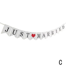 Load image into Gallery viewer, Just Married White Banner