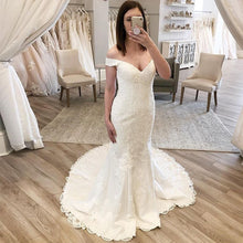 Load image into Gallery viewer, houlder Mermaid Wedding Dresses
